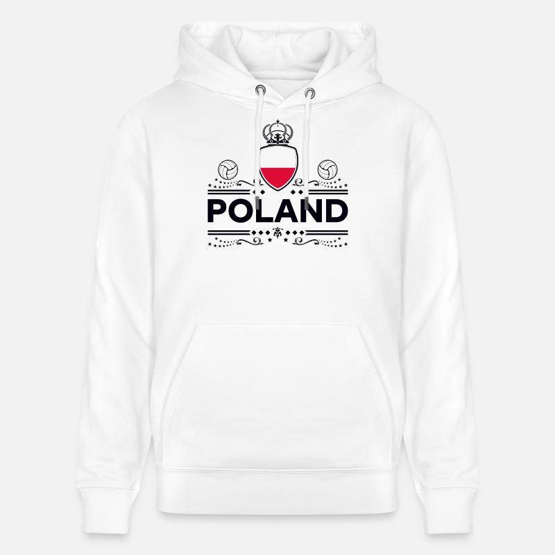 POLOGNE - Sweat à capuche bio CRUISER Stanley/Stella Unisexe - blanc