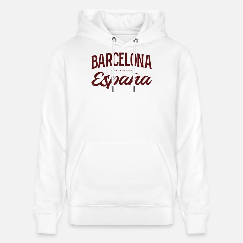 Barcelone - Sweat à capuche bio CRUISER Stanley/Stella Unisexe - blanc