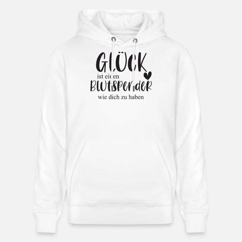 Blutspender Blutspende Ehrenamt Held Geschenk - Stanley/Stella Unisex Bio-Hoodie CRUISER  - Weiß