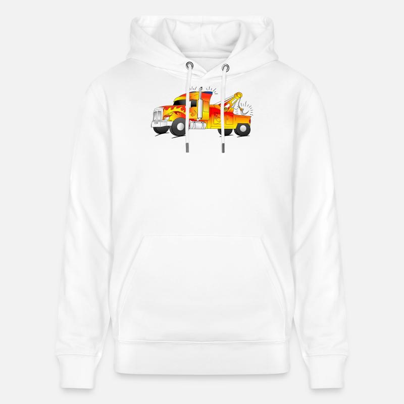 cooler Abschleppwagen Abschlepper LKW - Stanley/Stella Unisex Bio-Hoodie CRUISER  - Weiß