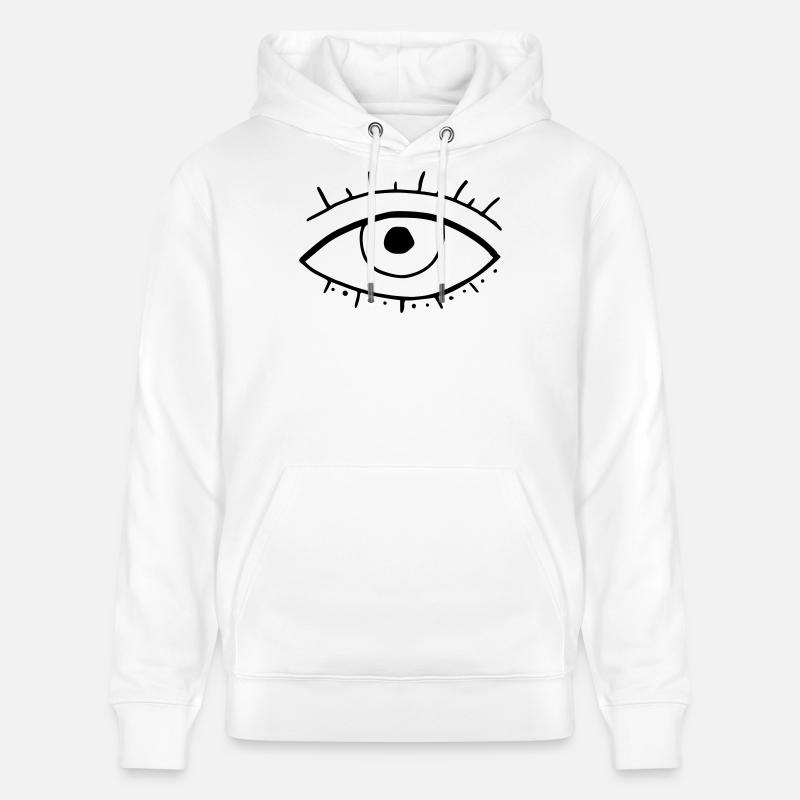 Oeil - Sweat à capuche bio CRUISER Stanley/Stella Unisexe - blanc