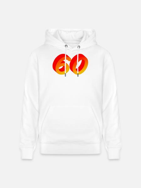 verschenken, 60 orange verlauf - Stanley/Stella Unisex Bio-Hoodie CRUISER - Weiß