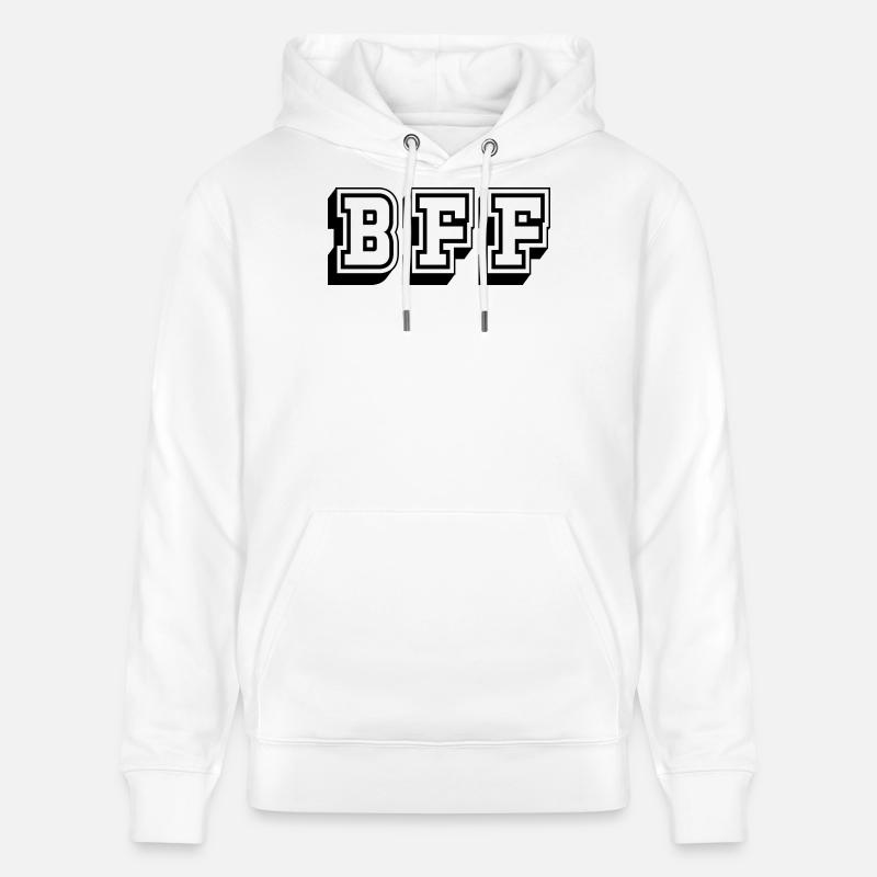 Tshirt BFF noir - Sweat à capuche bio CRUISER Stanley/Stella Unisexe - blanc
