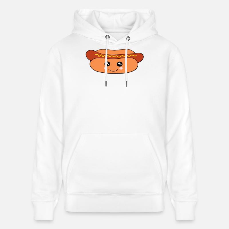 Kawaii, saucisses, saucisses, boucher - Sweat à capuche bio CRUISER Stanley/Stella Unisexe - blanc
