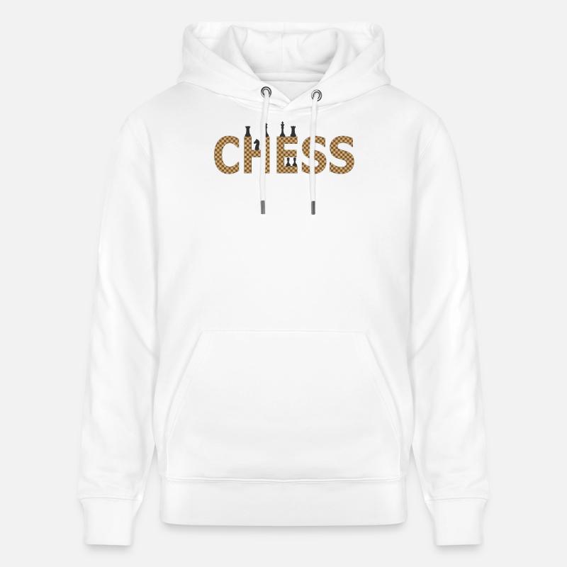 Echecs à la silhouette contrastée - Sweat à capuche bio CRUISER Stanley/Stella Unisexe - blanc