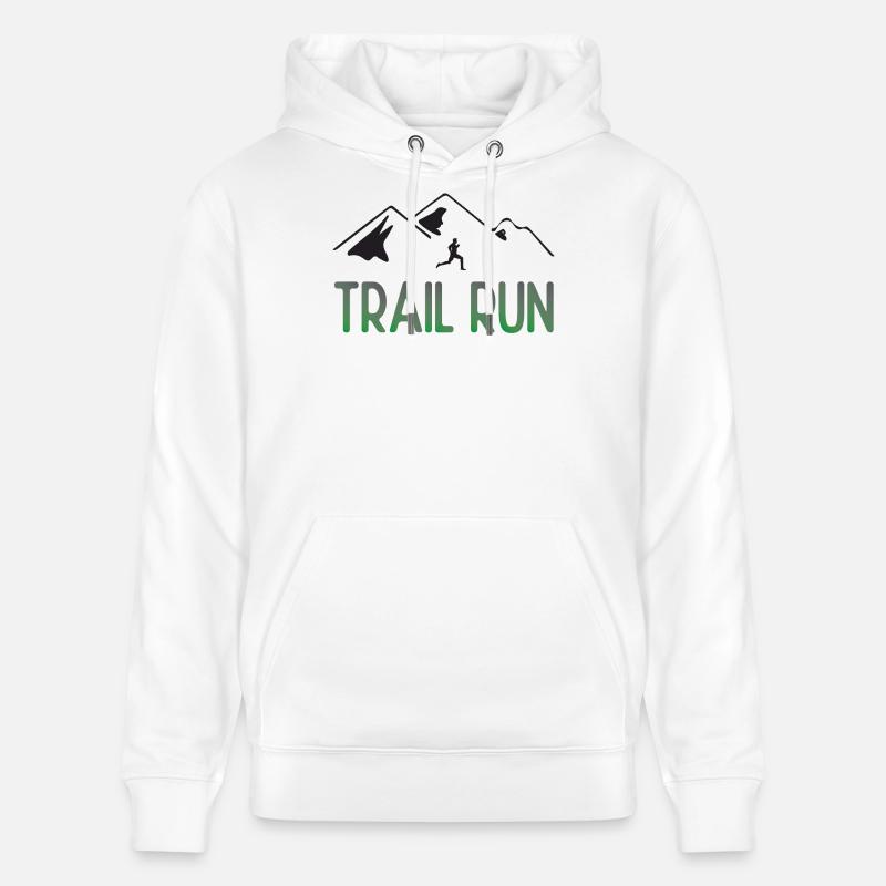 Course de sentier - Sweat à capuche bio CRUISER Stanley/Stella Unisexe - blanc