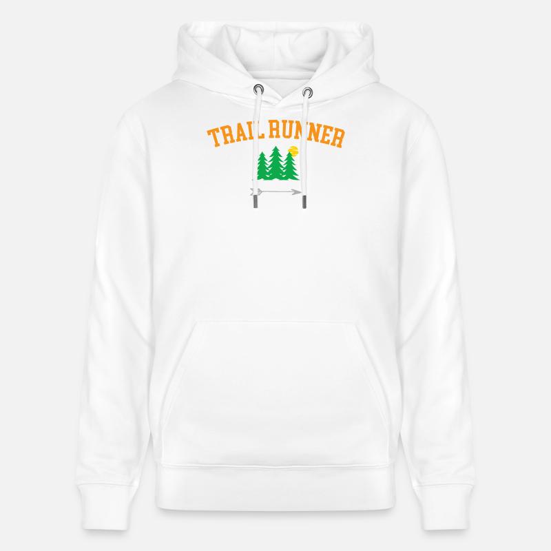 Coureur de sentier - Sweat à capuche bio CRUISER Stanley/Stella Unisexe - blanc