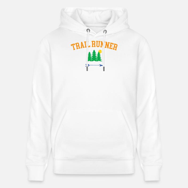 Coureur de sentier - Sweat à capuche bio CRUISER Stanley/Stella Unisexe - blanc