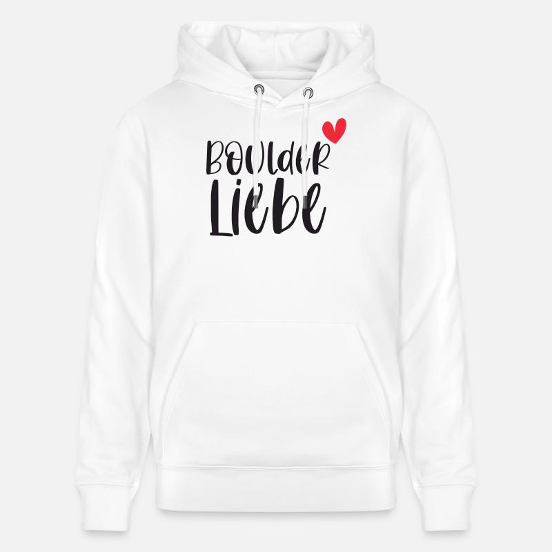 Bouldern Boulderliebe Berge Klettern Geschenk - Stanley/Stella Unisex Bio-Hoodie CRUISER  - Weiß