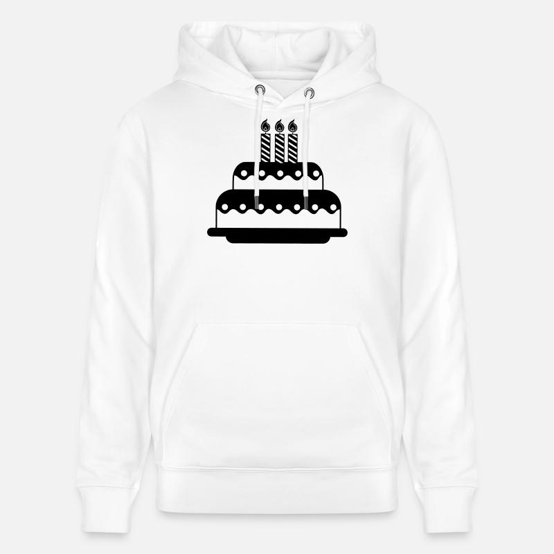 Logo du gâteau - Sweat à capuche bio CRUISER Stanley/Stella Unisexe - blanc