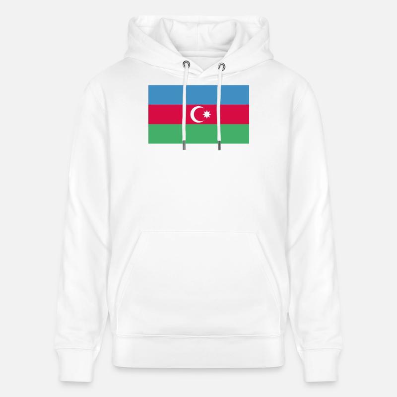 Drapeau de l’Azerbaïdjan Bayrak - Sweat à capuche bio CRUISER Stanley/Stella Unisexe - blanc