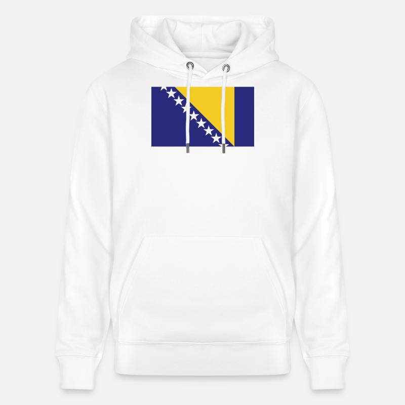 Drapeau H de Bosnie - Sweat à capuche bio CRUISER Stanley/Stella Unisexe - blanc