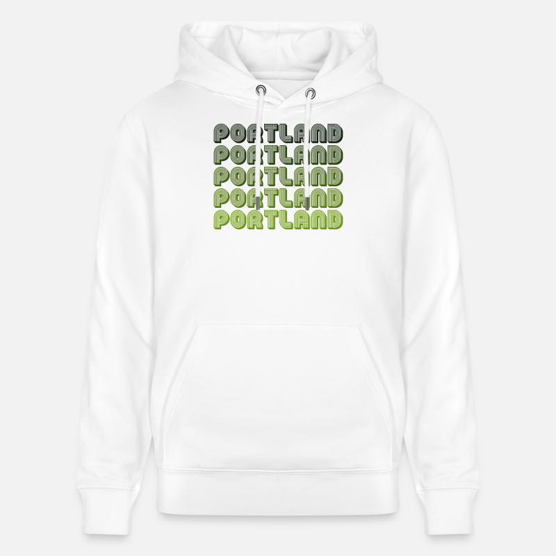 Portland Retro Gradient Muster - Stanley/Stella Unisex Bio-Hoodie CRUISER  - Weiß