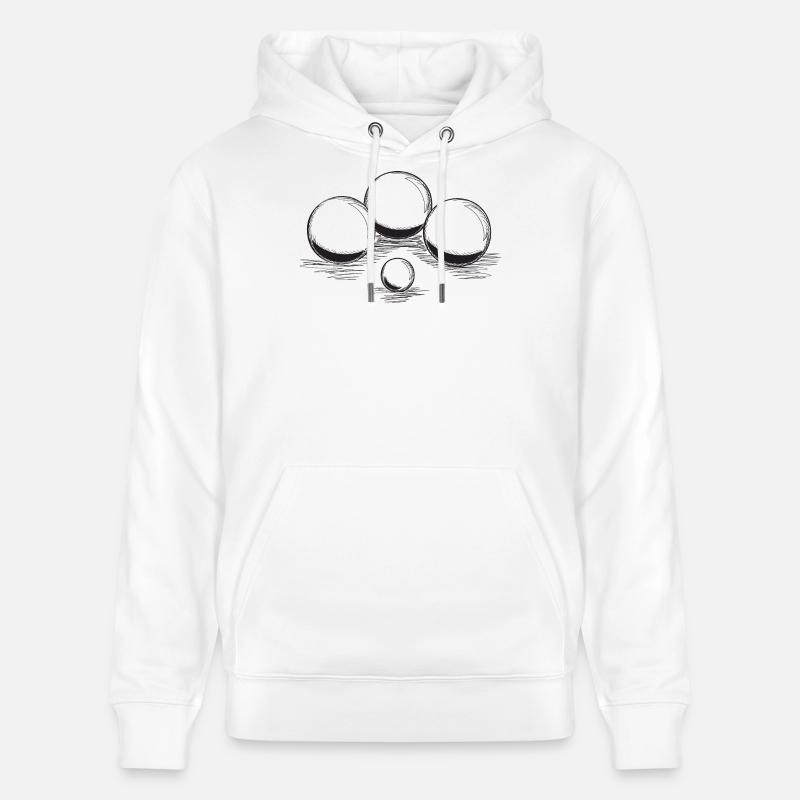 Boules pour pétanque et pétanque - Sweat à capuche bio CRUISER Stanley/Stella Unisexe - blanc
