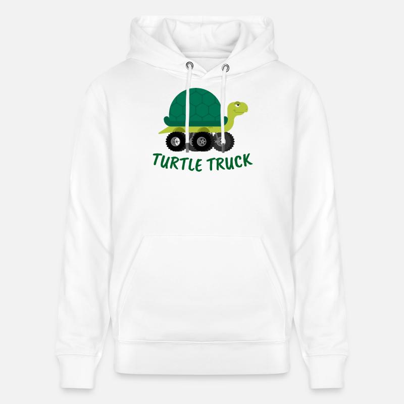 tortue, turtle, turtle truck - Sweat à capuche bio CRUISER Stanley/Stella Unisexe - blanc