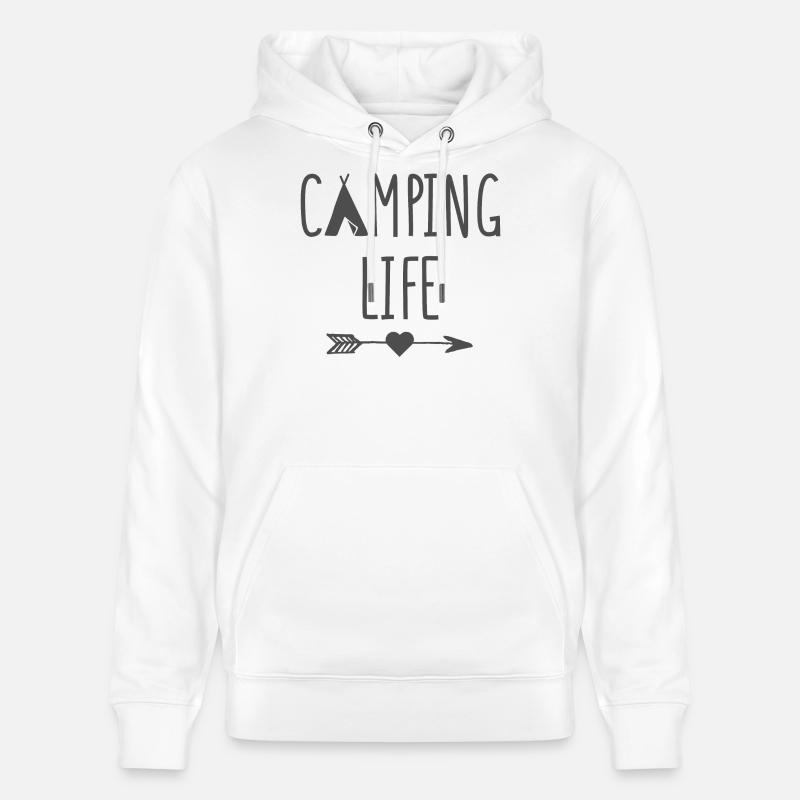 Vie de camping - Sweat à capuche bio CRUISER Stanley/Stella Unisexe - blanc