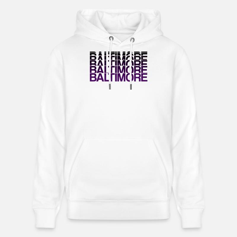 Style dégradé violet de Baltimore - Sweat à capuche bio CRUISER Stanley/Stella Unisexe - blanc