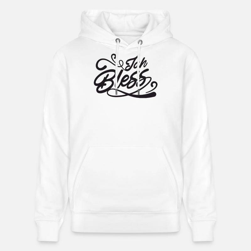 Jah Bless Script - Sweat à capuche bio CRUISER Stanley/Stella Unisexe - blanc