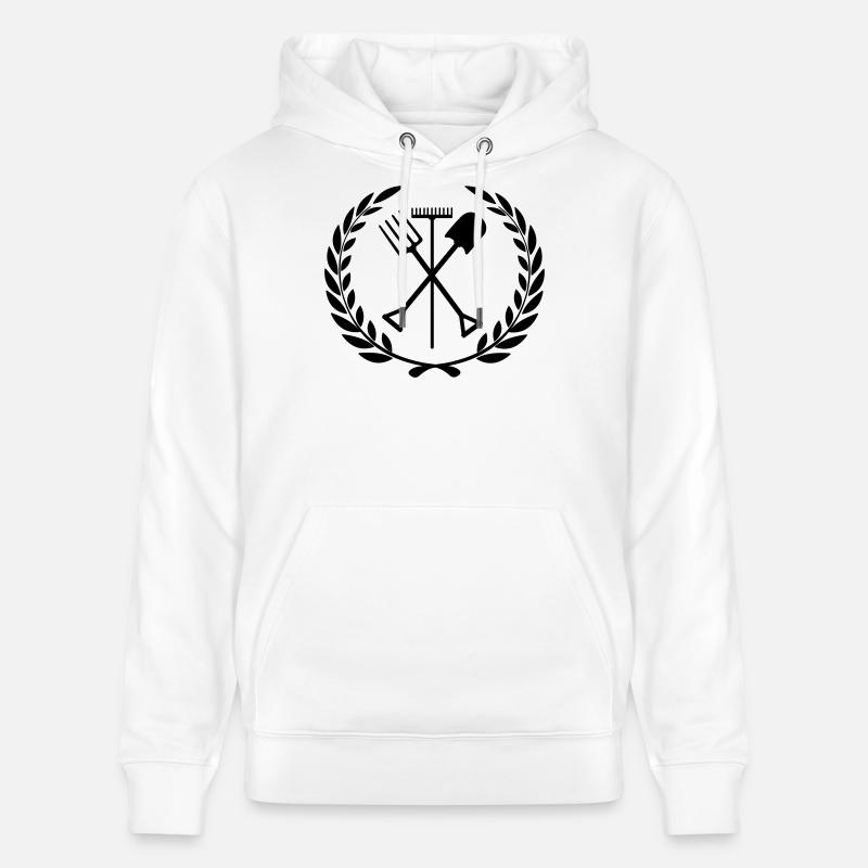 Outils de jardin râteau, pelle, fourche - Sweat à capuche bio CRUISER Stanley/Stella Unisexe - blanc