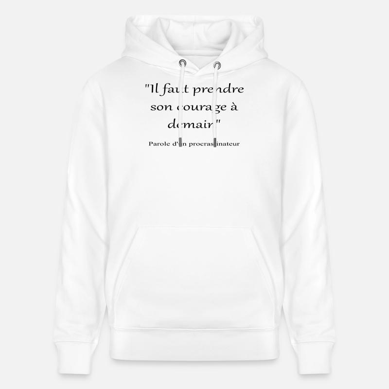 Procrastinateur - Sweat à capuche bio CRUISER Stanley/Stella Unisexe - blanc