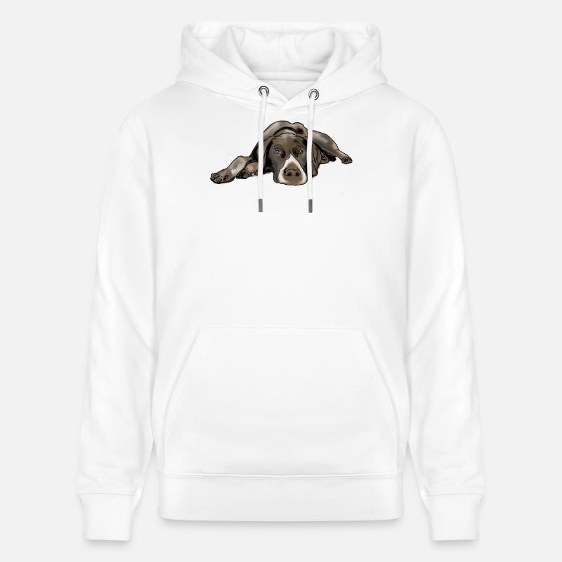 Pointer Deutsch Kurzhaar - Stanley/Stella Unisex Bio-Hoodie CRUISER  - Weiß