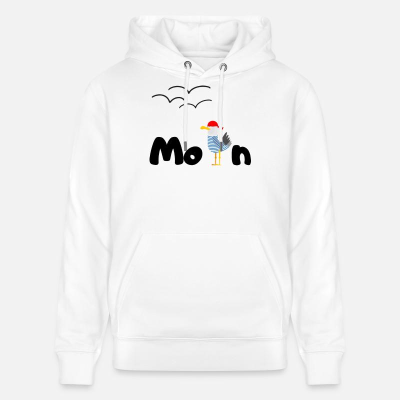 moin möwe - Stanley/Stella Unisex Bio-Hoodie CRUISER  - Weiß