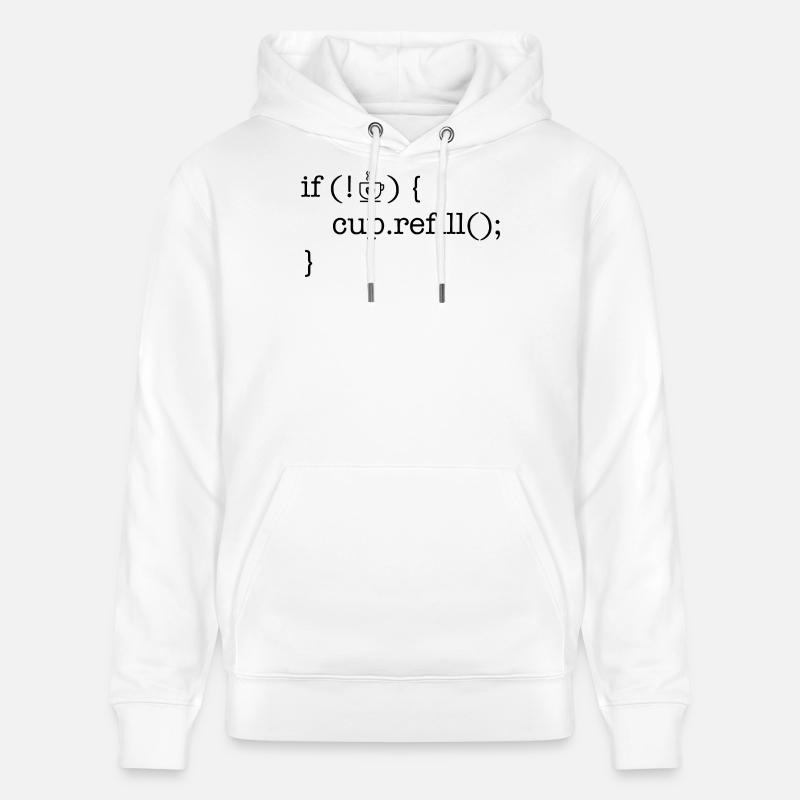 Coffee code software developer humor - Stanley/Stella CRUISER Unisex Organic Hoodie - white