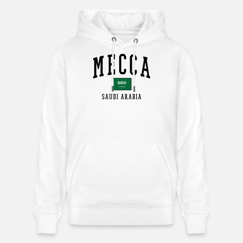 Mecque, Arabie Saoudite : Conception du drapeau - Sweat à capuche bio CRUISER Stanley/Stella Unisexe - blanc