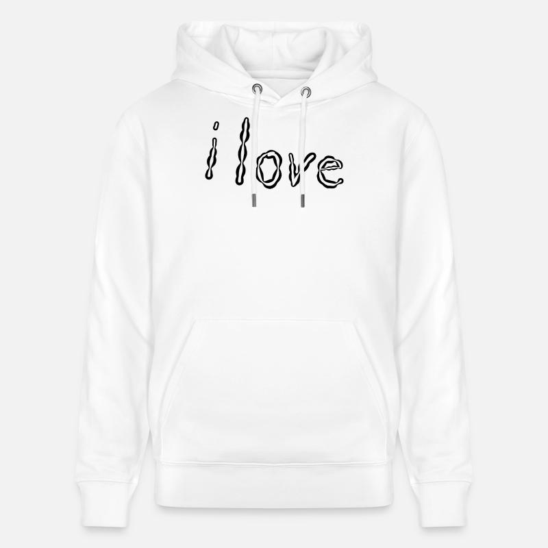 J’aime - Sweat à capuche bio CRUISER Stanley/Stella Unisexe - blanc