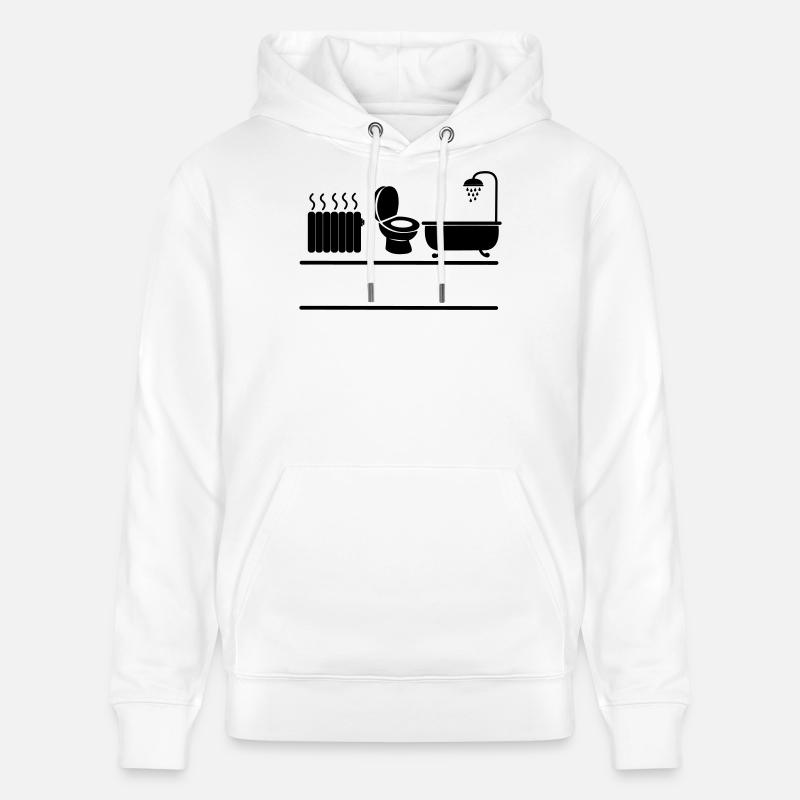 Chauffage sanitaire, baignoire et WC WC - Sweat à capuche bio CRUISER Stanley/Stella Unisexe - blanc