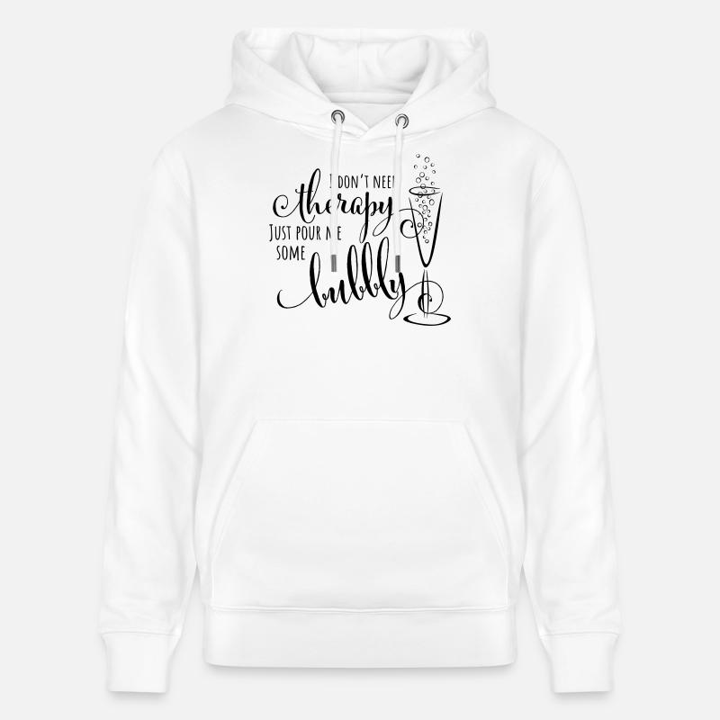 Schenk mir einfach Sekt ein – Prosecco-Humor - Stanley/Stella Unisex Bio-Hoodie CRUISER  - Weiß
