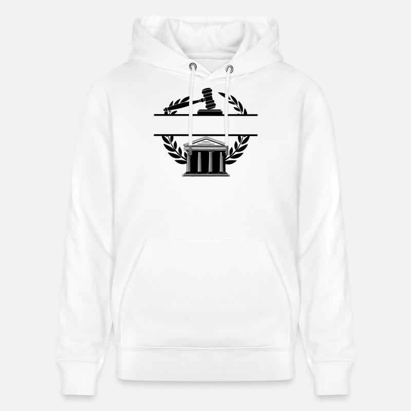 Palais de justice monogramme d’avocat - Sweat à capuche bio CRUISER Stanley/Stella Unisexe - blanc