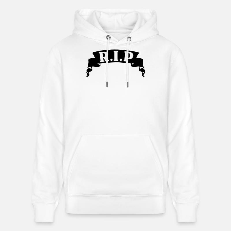 Bannière RIP du ruban - Sweat à capuche bio CRUISER Stanley/Stella Unisexe - blanc
