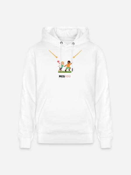 Hearts in Love - Stanley/Stella CRUISER Unisex Organic Hoodie - white
