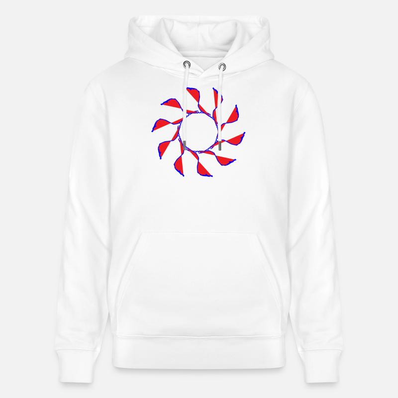 Pinwheel, Flower, Random Pattern Gyroscopic - Sweat à capuche bio CRUISER Stanley/Stella Unisexe - blanc