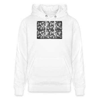 Motif déco gris-blanc - Sweat à capuche bio CRUISER Stanley/Stella Unisexe - blanc - Devant - Alina (178cm) & Michal (187cm)