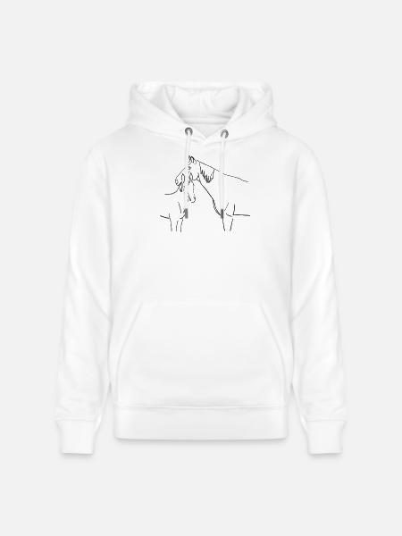 Pferdefamilie - Stanley/Stella Unisex Bio-Hoodie CRUISER - Weiß