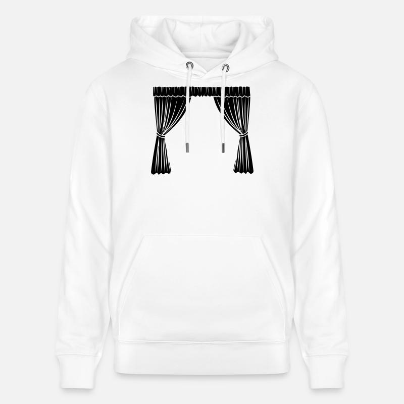 Logo des rideaux - Sweat à capuche bio CRUISER Stanley/Stella Unisexe - blanc