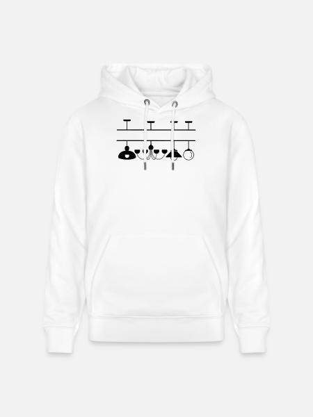 Lamps recess for own text - Stanley/Stella CRUISER Unisex Organic Hoodie - white