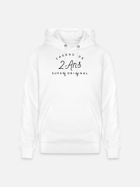 Cadeau 2 ans  - Sweat à capuche bio CRUISER Stanley/Stella Unisexe - blanc