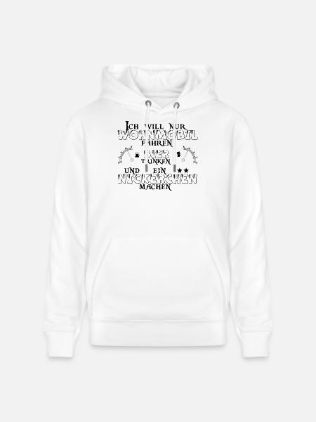 Wohnmobil Bier Nickerchen Camping - Stanley/Stella Unisex Bio-Hoodie CRUISER - Weiß
