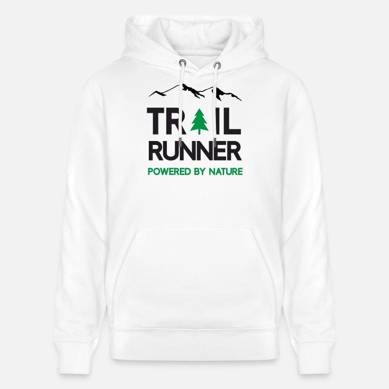 Trail Runner - Propulsé par la nature - Sweat à capuche bio CRUISER Stanley/Stella Unisexe - blanc