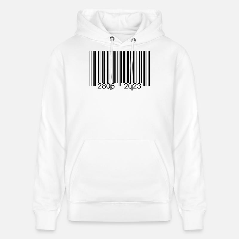 Barcode - Stanley/Stella Unisex Bio-Hoodie CRUISER  - Weiß