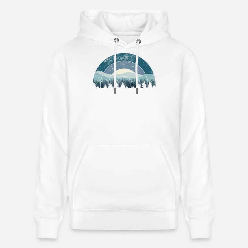 Blue Arc Forest Landschaft - Stanley/Stella Unisex Bio-Hoodie CRUISER  - Weiß