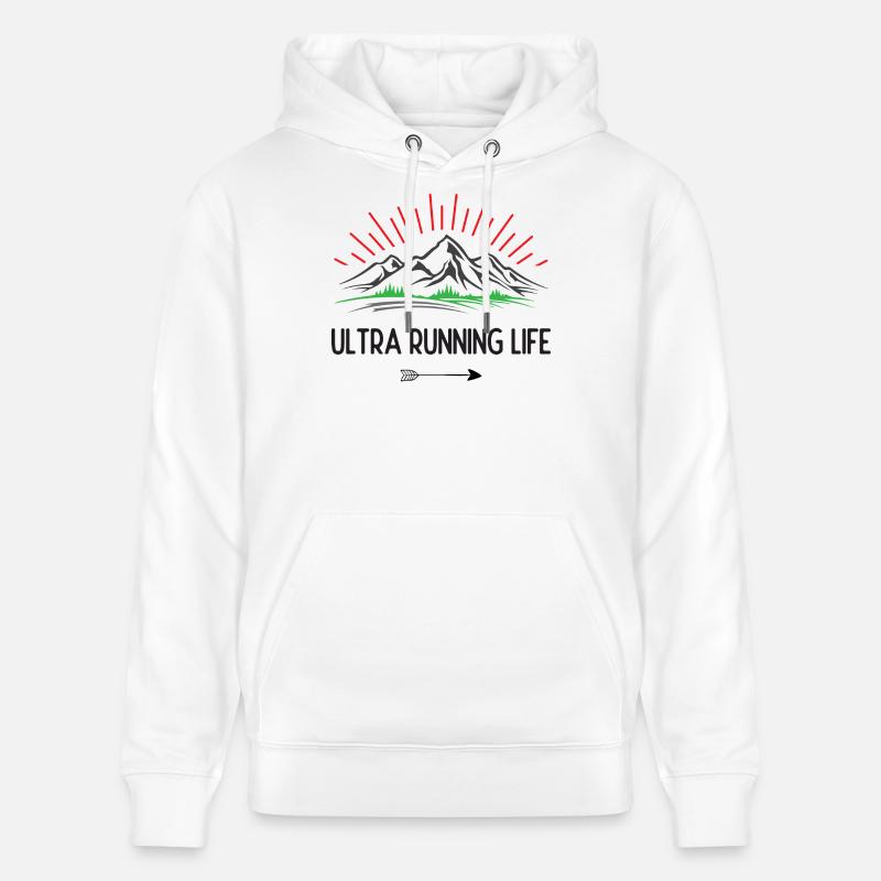 Durée de vie ultra running - Sweat à capuche bio CRUISER Stanley/Stella Unisexe - blanc