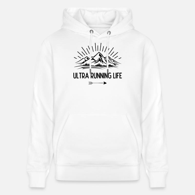 Durée de vie ultra running - Sweat à capuche bio CRUISER Stanley/Stella Unisexe - blanc
