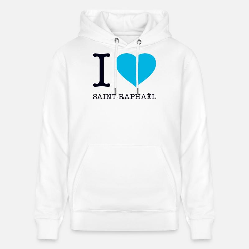 J’AIME SAINT-RAPHAËL - Sweat à capuche bio CRUISER Stanley/Stella Unisexe - blanc