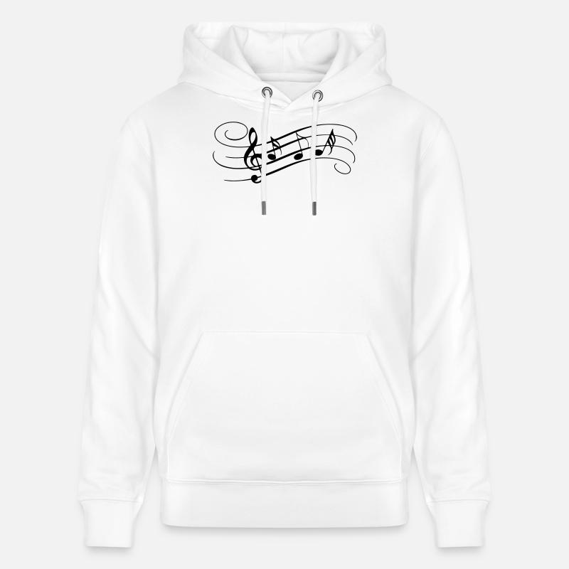 Envolée de notes - Sweat à capuche bio CRUISER Stanley/Stella Unisexe - blanc