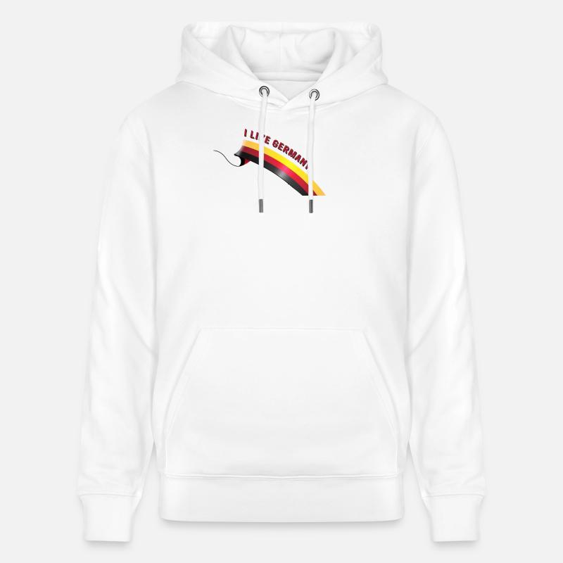 I LIKE GERMANY avec drapeau - Sweat à capuche bio CRUISER Stanley/Stella Unisexe - blanc