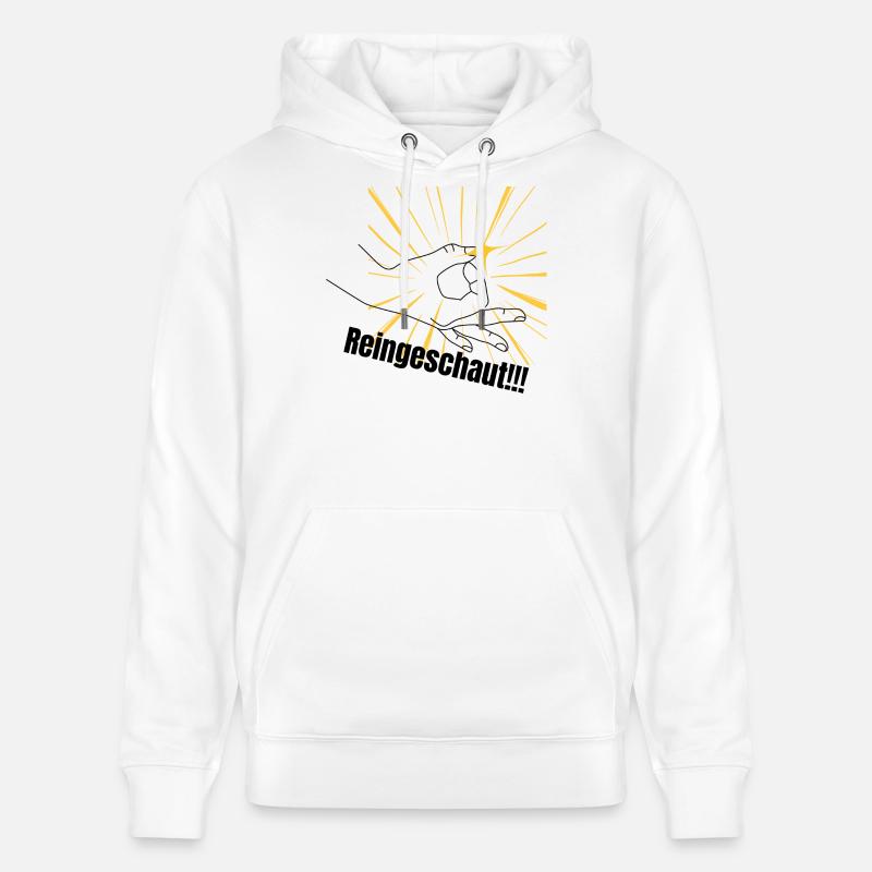 Poing de force dans l’auréole - Sweat à capuche bio CRUISER Stanley/Stella Unisexe - blanc